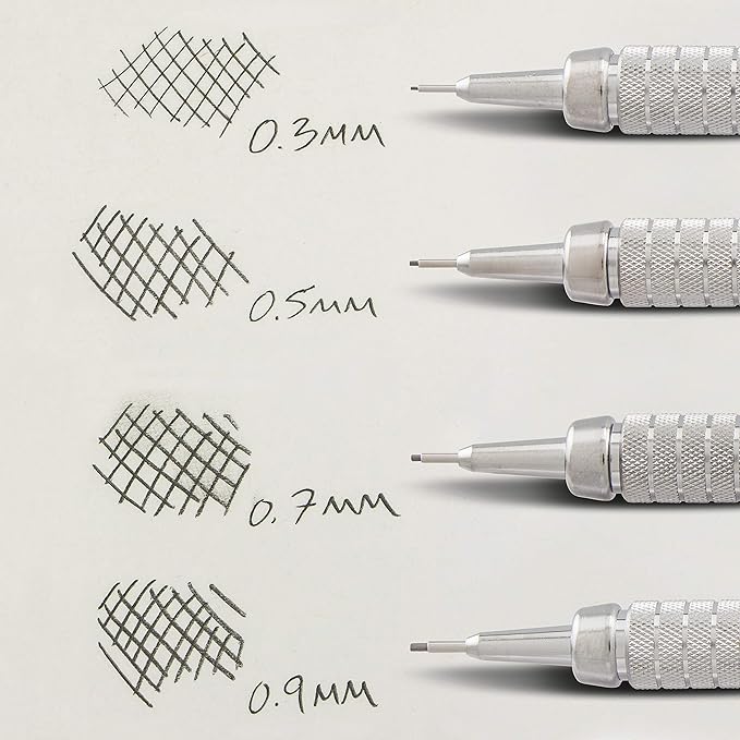 Pentel GraphGear 500 Mechanical Drafting Pencil, (0.3mm), Extra Fine Line, Brown Barrel, Pack of 4 (PG523BP4E)