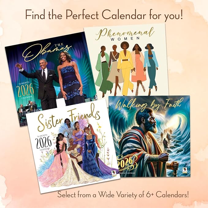 African American Expressions 2026 Wall Calendar – Phenomenal Women – Monthly Calendar Celebrating Black Culture & History, 12x12 Hanging Calendar, 16 Months – Gift for Women