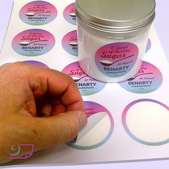 NextDayLabels 2 Inch Round Labels with Bleeds – Matte White Circle Stickers for Inkjet & Laser | 300 Labels, 25 Sheets, 12 Per Page | Made in USA | Printable Stickers for Jars & Candles