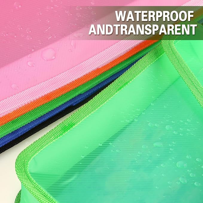 Tamaki Plastic Expanding File Folder, Fit Letter/A4 Size, Green, 1 Pack | Transparent Envelopes with Snap Closure, No Dividers, Large Capacity