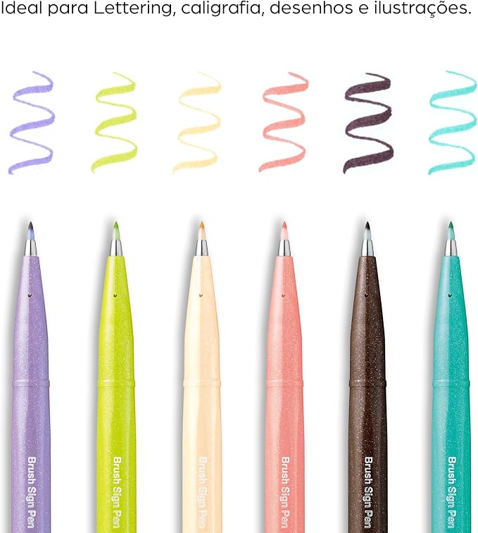 Pentel Brush Sign Pen Coral Orange