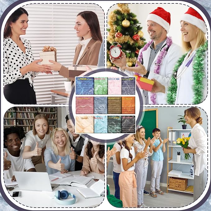Yinder 24 Pcs Sticky Notes Gifts Bulk,Appreciation,Marble Color