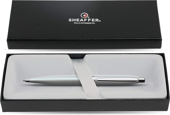Sheaffer VFM Strobe Silver Ballpoint Pen with Chrome Trim