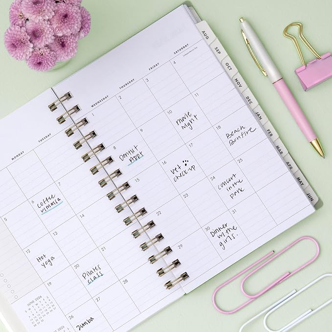 Blue Sky 2026-2027 Weekly & Monthly Academic Planner, 5"x8", Marisa | July 2026 - June 2027, Flexible Cover, Wirebound, Laminated Tabs, Storage Pocket, Stickers, Academic Year, The Everygirl