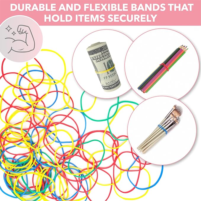 Mr. Pen- Paper Clips and Binder Clips, 272 PCS, Assorted Colors Medium | Small and Mini Binder Clips, Paper Clips Jumbo, Jumbo and Small Paper Clips, Rubber Bands, Assorted Binder Clips