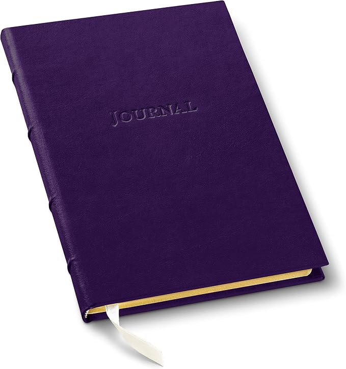 Gallery Leather Journal Notebook - 192 Pages, Hardcover, For Men and Women | For Writing, Work & Travel, Handcrafted - Acadia Plum - 8 x 5.5, Desk Hardcover