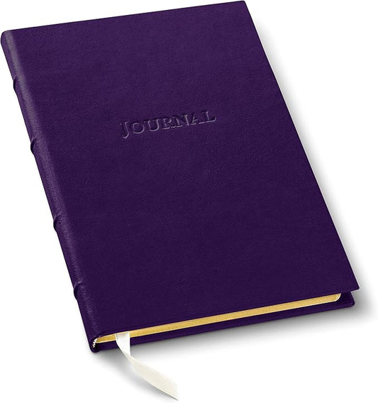 Gallery Leather Journal Notebook - 192 Pages, Hardcover, For Men and Women | For Writing, Work & Travel, Handcrafted - Acadia Plum - 8 x 5.5, Desk Hardcover