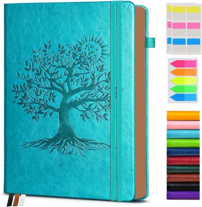 Vintage Leather Journal with 300 Numbered Pages,A4 Lined Journal for Men Women,Daily Journals for Writing,College Ruled Notebook for Work,School,Note taking,Travel Diary,Large (8.5" X 11.3")