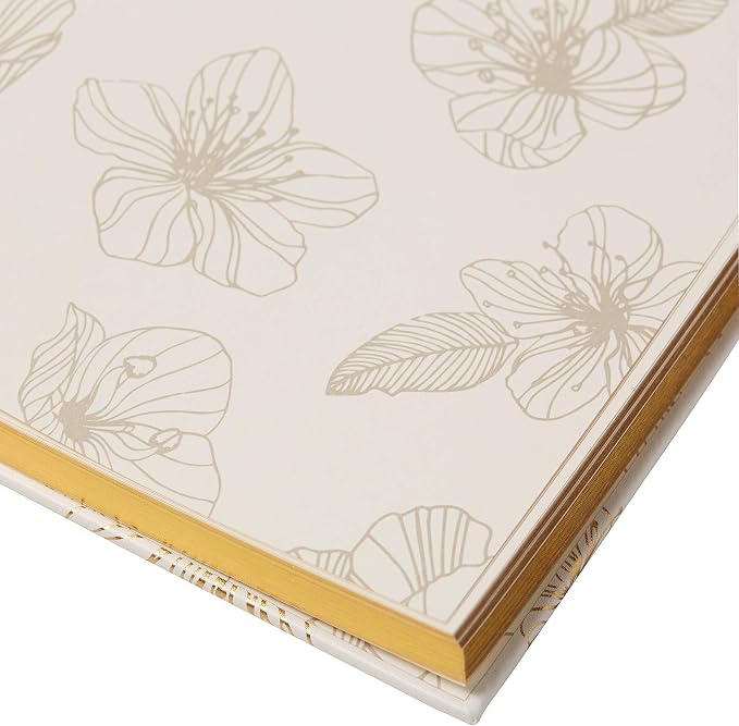 WORLD TRAVELER Large Lined Journal Notebook 256 Ruled White & Ivory Pages | Lay-Flat Binding, Gilded Page Edges Resist Wear, Reinforced Square Corners, Bleed-Resistant Smooth Paper