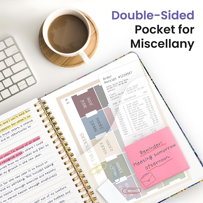 Taja Pretty Journal for Women, A5 Spiral Notebook, Hardcover College Ruled Journal, Notebook for Work, Journaling, Note Taking, 140 Pages, Lavender Dusk