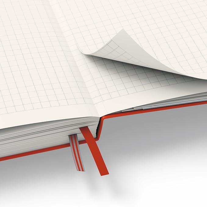 LEUCHTTURM1917 - Notebook Hardcover Medium A5-251 Numbered Pages for Writing and Journaling (Fox Red, Squared)