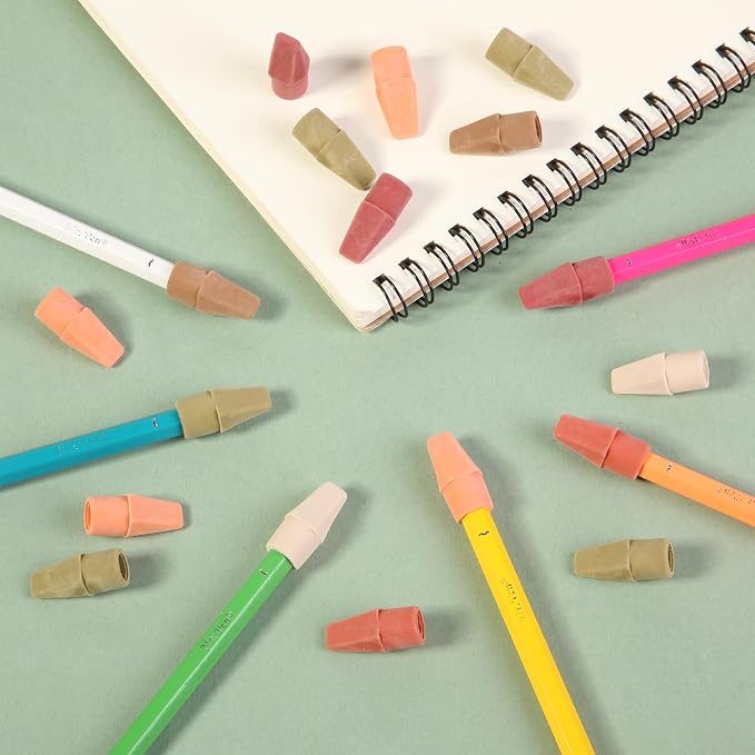 Mr. Pen- Pencil Erasers Toppers, 120 Pack, Colorful, Latex Free, No Smudge | Mr Pen Erasers for Pencils