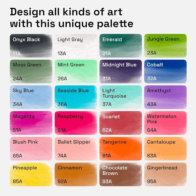 ARTISTRO 24 Watercolor Markers with Flexible Paint Brush Pens for Pros & Beginners - Consistent, Smooth, Bright, Washable, Non-Toxic, Ideal for Coloring, Calligraphy, & Manga