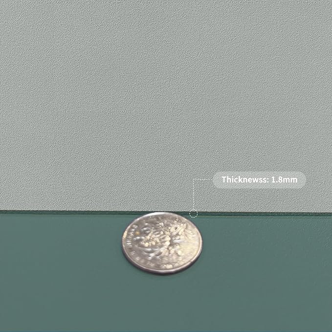 Faux Leather Table Cover,1.8mm Thick,24x60 Inch Desk Cover,Large Desk Mat,Table Protector,Table Cover Protector,Desk Protector,Table Pad,(Aqua Blue+Gray,24x60)