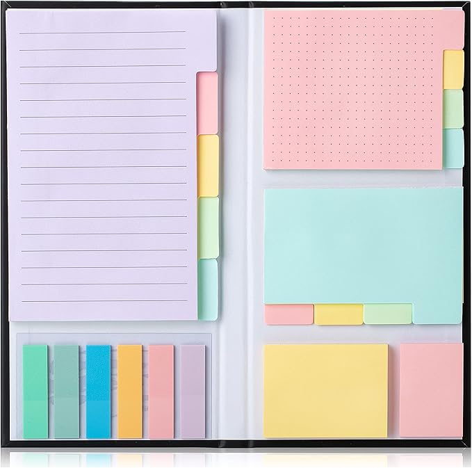 Mr. Pen- Sticky Notes Set, 410 Pack, Ruled | Dotted & Blank Notes with 150 Index Tabs, Divider Sticky Pads for Bible Study, Office, School, Planning
