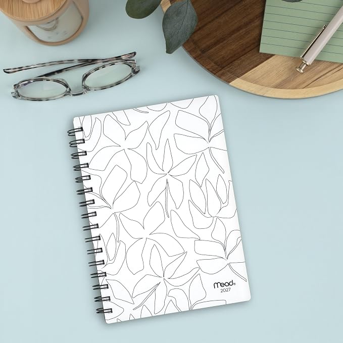 Mead Cambridge 2027 Planner, Weekly & Monthly, 15-Month Oct-Dec, 5.5" x 8.5", Aralia (1806-200-27)