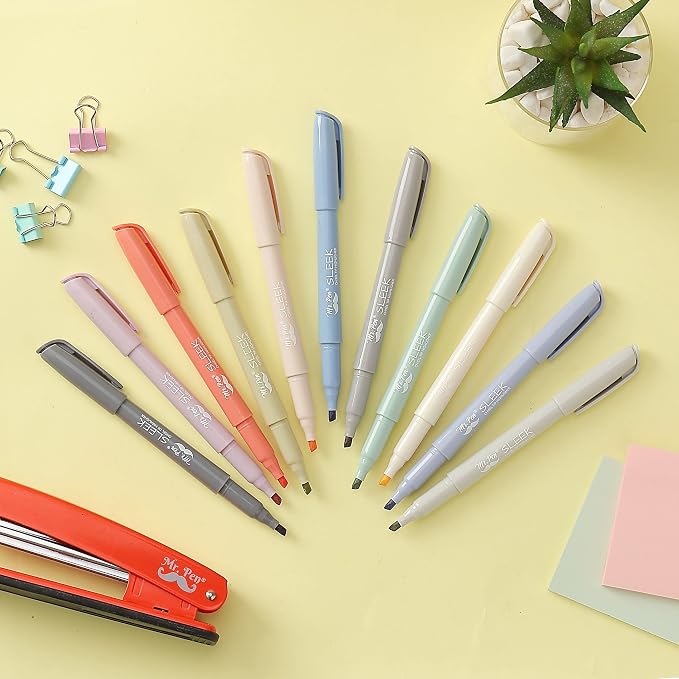 Mr. Pen- Highlighters, 12 Pack, Morandi Colors, Chisel Tip, Quick-Dry | Smear-Resistant, Odorless Highlighters for School, Office & Journaling
