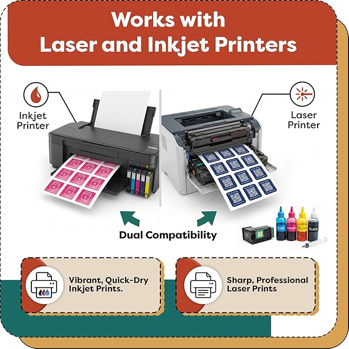 Shipping Labels, Address Labels for Laser Inkjet Printers, 1.75x0.5 Inches | Printable Custom Labels, Mailing Labels for Envelopes, File Folder-Aegis Adhesives Template R002 (100 Sheets, 8000 Stickers)