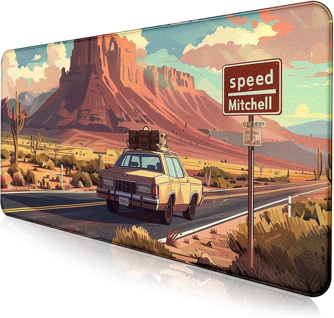 Natural Mountain View Gaming Computer Keyboard Pad, Computer Mouse Pad | Large Extended Mouse Pad; Full Desk Coverage; Waterproof Coating; Stable Anti-Slide Base For Gaming, Office, Study Daily Use
