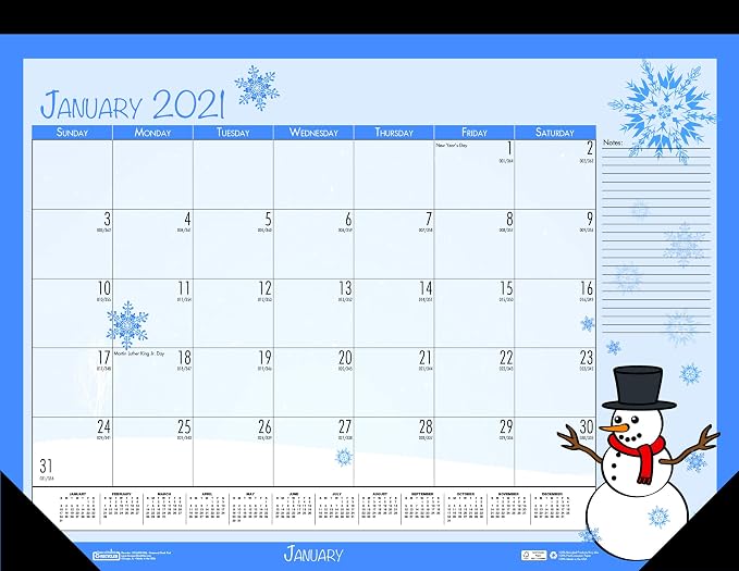 House of Doolittle 2021 Monthly Seasonal Desk Pad Calendar, 18.5 x 13 Inches, January - December (HOD1396-21)