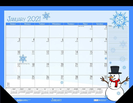 House of Doolittle 2021 Monthly Seasonal Desk Pad Calendar, 18.5 x 13 Inches, January - December (HOD1396-21)
