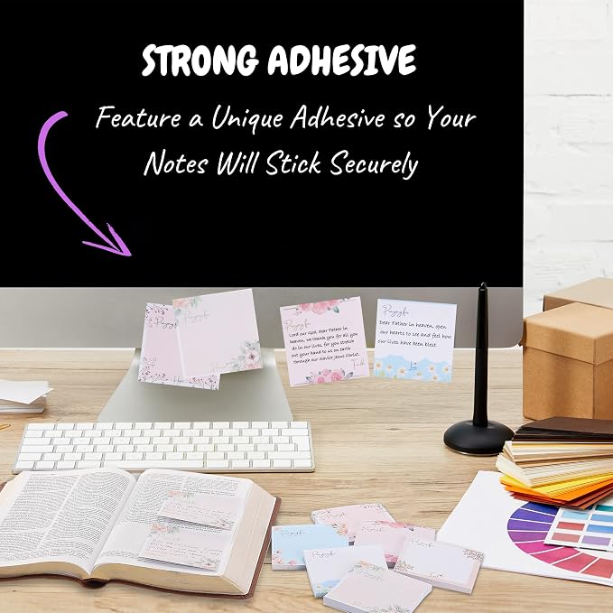 Mr. Pen- Floral Sticky Notes, 3"x3", 12 Pads, 700 Sheets, Colorful | Sticky Notes Bulk, Self-Stick Note Pads, Perfect for Office, School, Home, Study & Organization