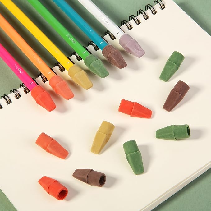 Mr. Pen- Pencil Erasers Toppers, 120 Pack, Colorful, Latex Free, No Smudge | Mr Pen Erasers for Pencils