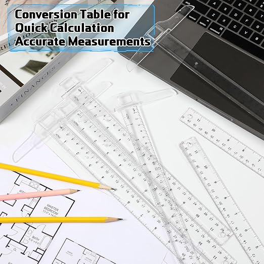 Pangda 1 Pcs 12 Inch T-Square Ruler Plastic Transparent T-Ruler for Drafting and General Layout Work