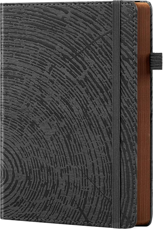 A5 Lined Journal Notebook for Women Men, Tree Ring Leather Journals for Writing, 200 Pages Thick Paper, Daily Journal Notebook for Work, School, Note Taking, Business, Travel, College Ruled
