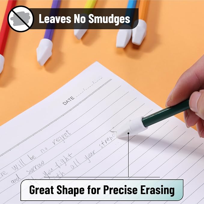 Mr. Pen- White Pencil Top Erasers, 120 pcs, Eraser Caps for Pencils | White Pencil Head Erasers for Pencils Tops