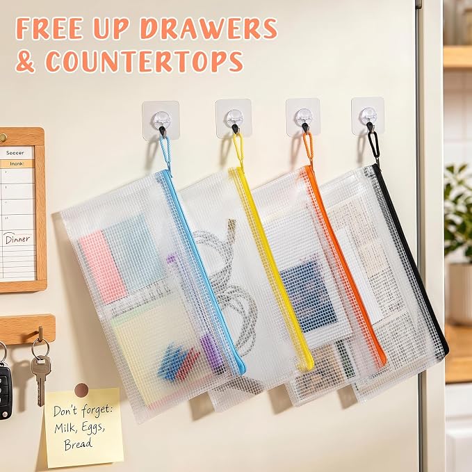 Smarpau 96 Pack Pencil Pouch Bulk, 12 Colors Small Mesh Zipper Pouches | 9.3" x 4.7" Clear Pencil Case Waterproof Zipper Bags for Home&Travel Organize, Office Supplies
