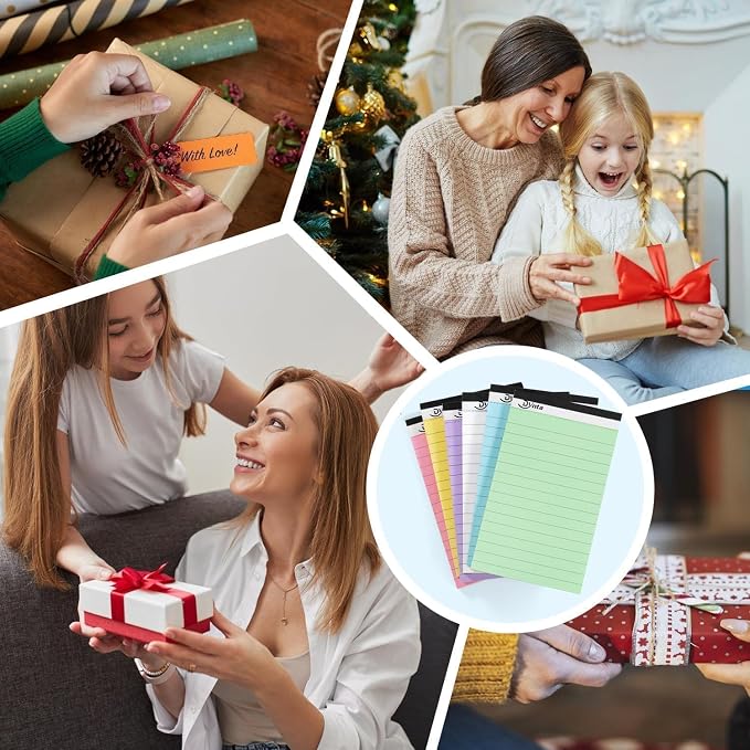 Dynta 36 Pcs 3x5 Note Pads, 45 Sheets Per College Ruled Mini Writing Pads, 80GSM Colored Paper 1620 Sheets, Multicolor Cute Notepads for Gift