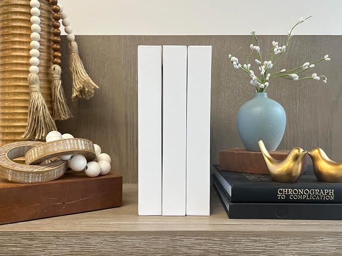 CovoBook™ Blank Hardcover | Premium Sketchbook Journal Guest Book | Photo Prop Home Decor (White, Size 9)