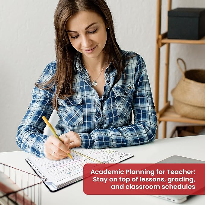 Planner 2026-2027, Academic Year Monthly and Weekly Calendar Planner, Jul 2026 - Jun 2027, Hardcover Teacher Student Planning Agenda book with Tabs, Perfect for School Office Supplies, 6.3" x 8.5" - Night Garland