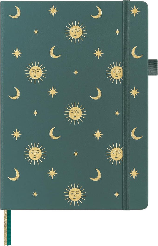 &And Per Se Lined Hardcover Notebook – A5 5.7"x8" College Ruled, 160 Pages, 100gsm Thick Paper – Aesthetic Journal for Women, Gift-Ready Planner, Everyday Writing Notebook (Celestial Green)