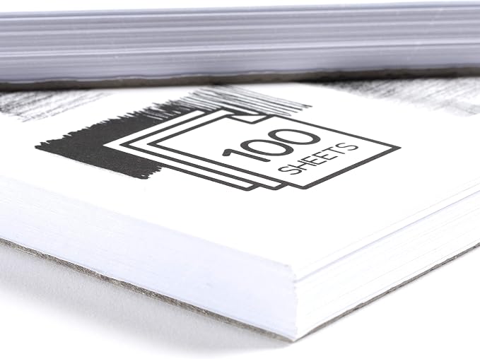 ARTISTIK Spiral Sketch Pad – 100-Sheet Perforated Sketchbook for Pencil, Pastel & Crayon – 100 g/m²(68lb) Mixed Media Sketching & Writing Pad – 9" x 12", Pack of 2