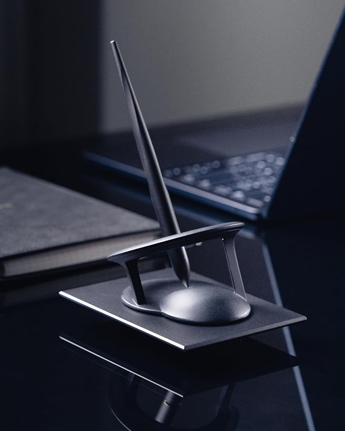 novium Hoverpen Interstellar - Space Black, Ballpoint Pen, Unique Conversational Starter, Premium Futuristic Design, Precision Flow Ink, German-engineered Ballpoint Cartridges