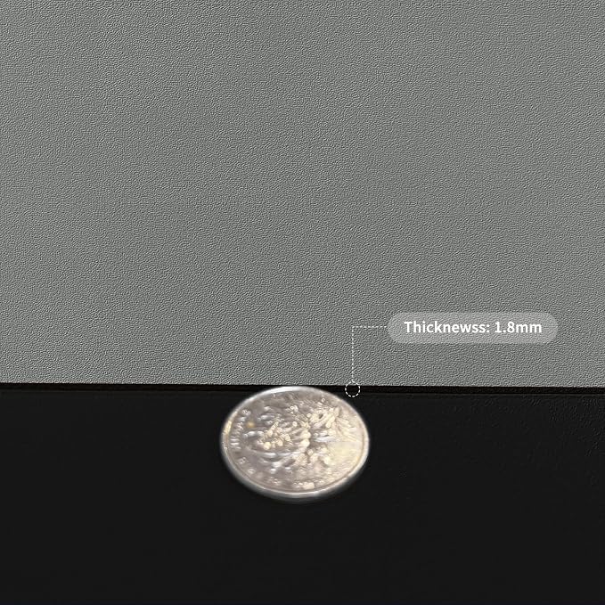 Faux Leather Table Cover,1.8mm Thick,35.4x70.9 Inch Table Protector,Table Protector for Dining Room Table,Table Cover Protector,Dining Room Table Protector Pad(Black+Gray,35.4x70.9)