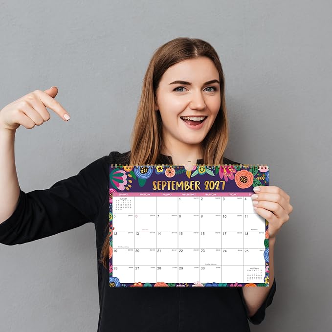 2027 Calendar - Wall Calendar 2027, 14.8'' x 11.5'', Jan. 2027 - Dec. 2027, Large Blocks, 2027 Wall Calendars with Julian Dates, Thick Paper