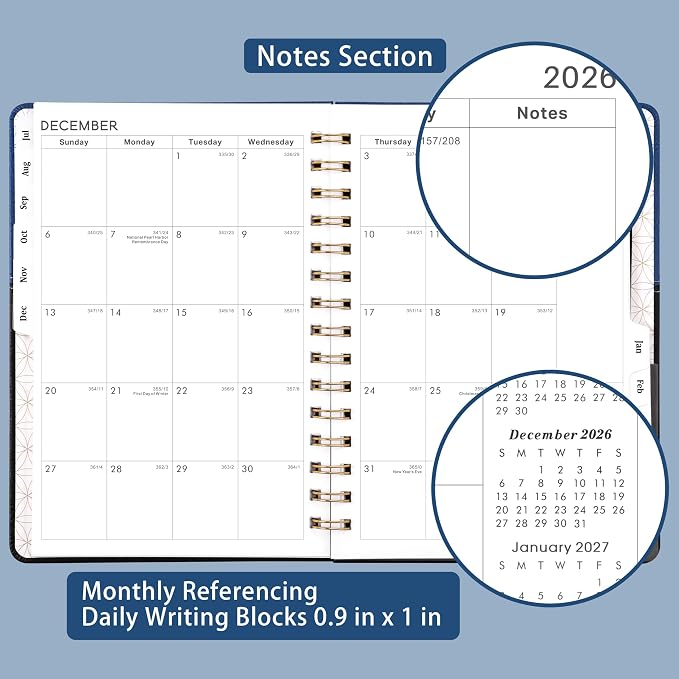 2026-2027 Planner - 2026-2027 Weekly Monthly Planner, 6.4" x 8.5" | July 2026 to June 2027, Academic Planner with Elastic Closure, Inner Pocket