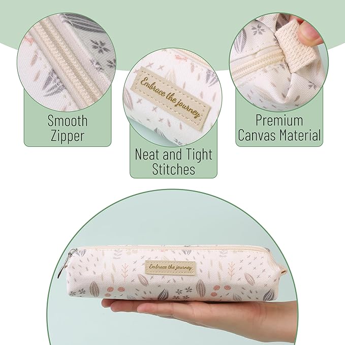Mr. Pen- Cute Pencil Case Pouch, Multipurpose Canvas Bible Pencil Pouch | Smooth Zipper, Premium Material, Neat Stitches, Ideal for Stationery, Cosmetics, Electronics, School, Office, Travel