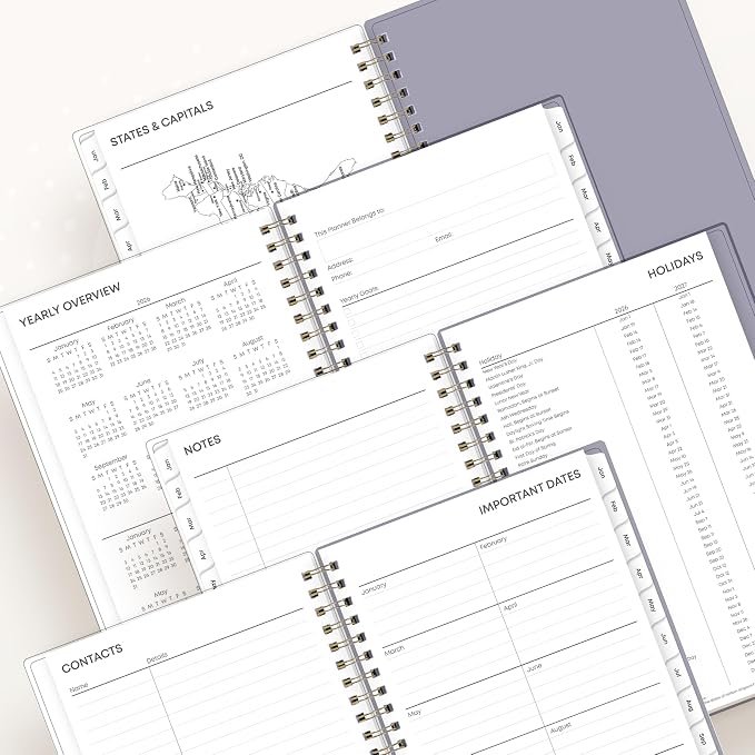 Blue Sky 2026 Weekly & Monthly Planner Calendar, 5"x8", Tula | January 2026 - December 2026, Flexible Frosted Cover, Durable Twin Wire Binding, Laminated Tabs