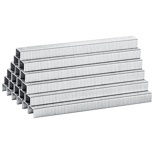 meite T50 Heavy Duty Staples, 5/16 Inch Galvanized T50 Staples for Staple Gun, 20 Gauge 3/8 Inch Crown Staple for Upholstery, Construction, Furniture (1 Case)