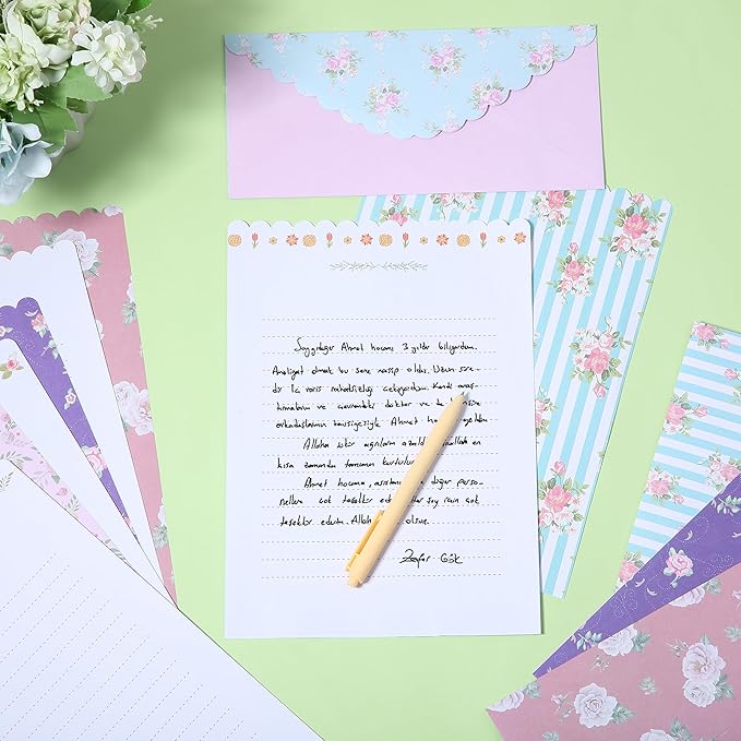 Mr. Pen- Stationery Writing Paper Set with Envelopes, 7.5" x 10.2" | 32 Letter Sheets & 16 Envelopes, Smooth Printable Letter Paper for Handwritten Notes, Personal Letters, Invitations