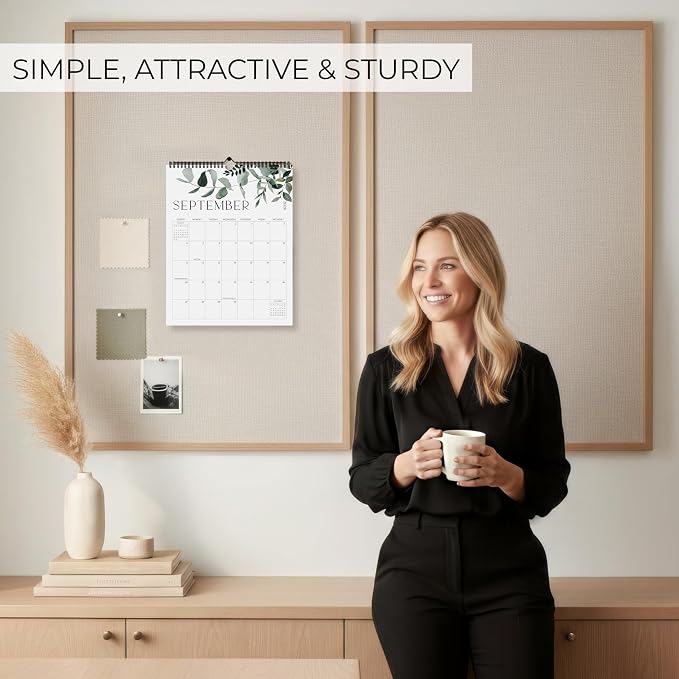 Aesthetic 2026-2027 Wall Calendar - Runs from June 2026 Until December 2027 - The Perfect Modern Greenery Calendar Planner for Easy Organizing