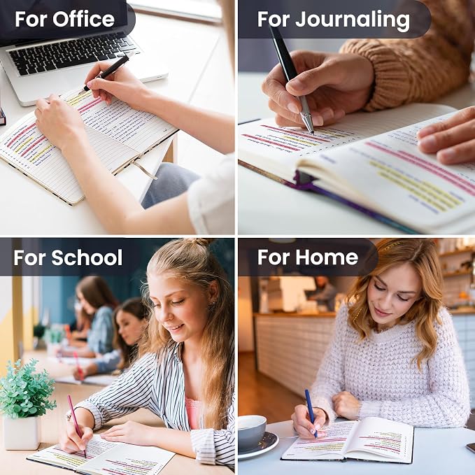 Taja Lined Journal Notebook for Women & Men, Hardcover Leather Journal for writing, A5 College Ruled Notebook for Work & Note Taking, Perfect for Office School Home Supplies, 160 Pages, Crane
