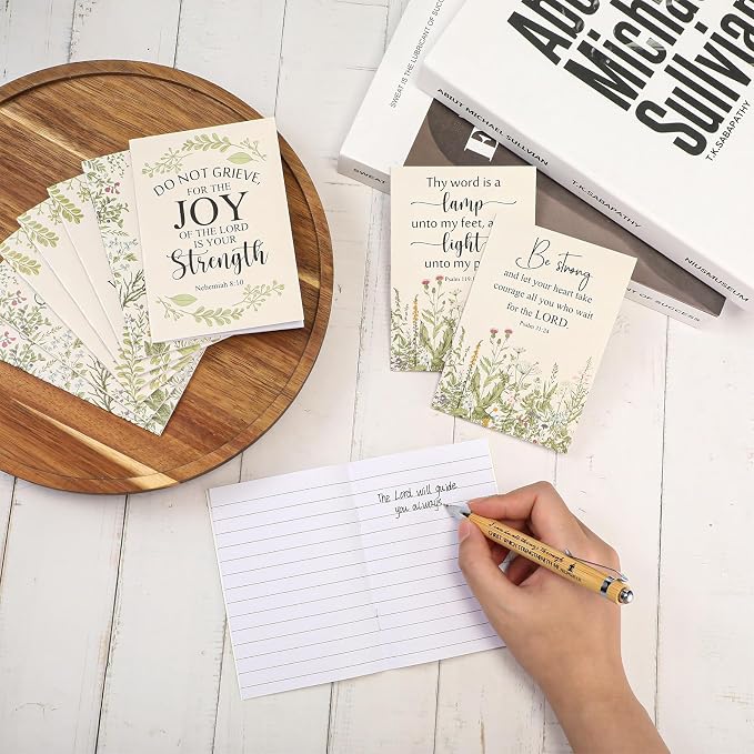 Ctosree 50 Pcs Bible Verse Prayer Journal Notebook for Women Christian Notepads Gifts Mini Inspirational Religious Note Pads for Sunday School Back to School Church Pastors Wife Teacher (Beige)