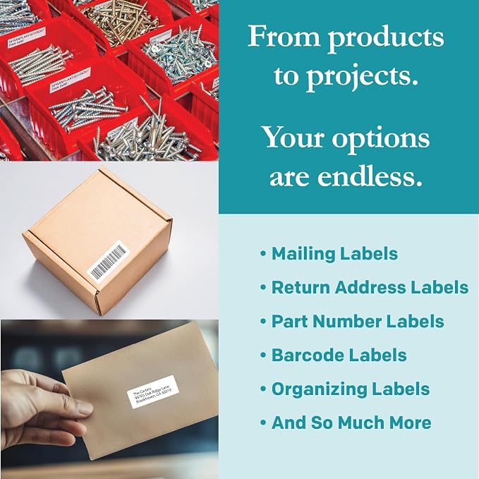 Premium Label Supply White Sticker Return Address Labels – 1-3/4" x 2/3" – Laser/Inkjet Compatible – (60 per Sheet), 1000 Sheets – 60,000 Total Adhesive Labels