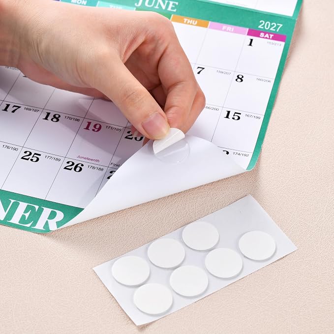 Yearly Wall Calendar 2026-2027 - 2026-2027 Calendar, July 2026 - June 2027 | Yearly Wall Calendar 26-27, 34.8"""" x 22.8"""" (Open), 26-27 Calendars Vertical, One Page for Organizing - Colorful Lump