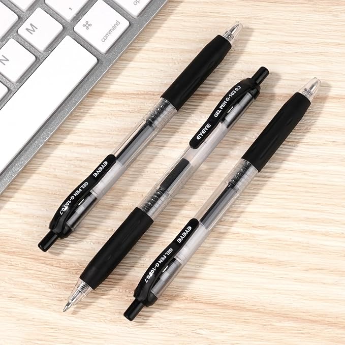 EYEYE G-103 Gel Pen 0.7mm, 5 Black 3 Blue 2 Red, Medium Point Pens | Retractable, Quick Drying, Ballpoint Pen Fine Point Smooth Writing Pens for Office School Supplies